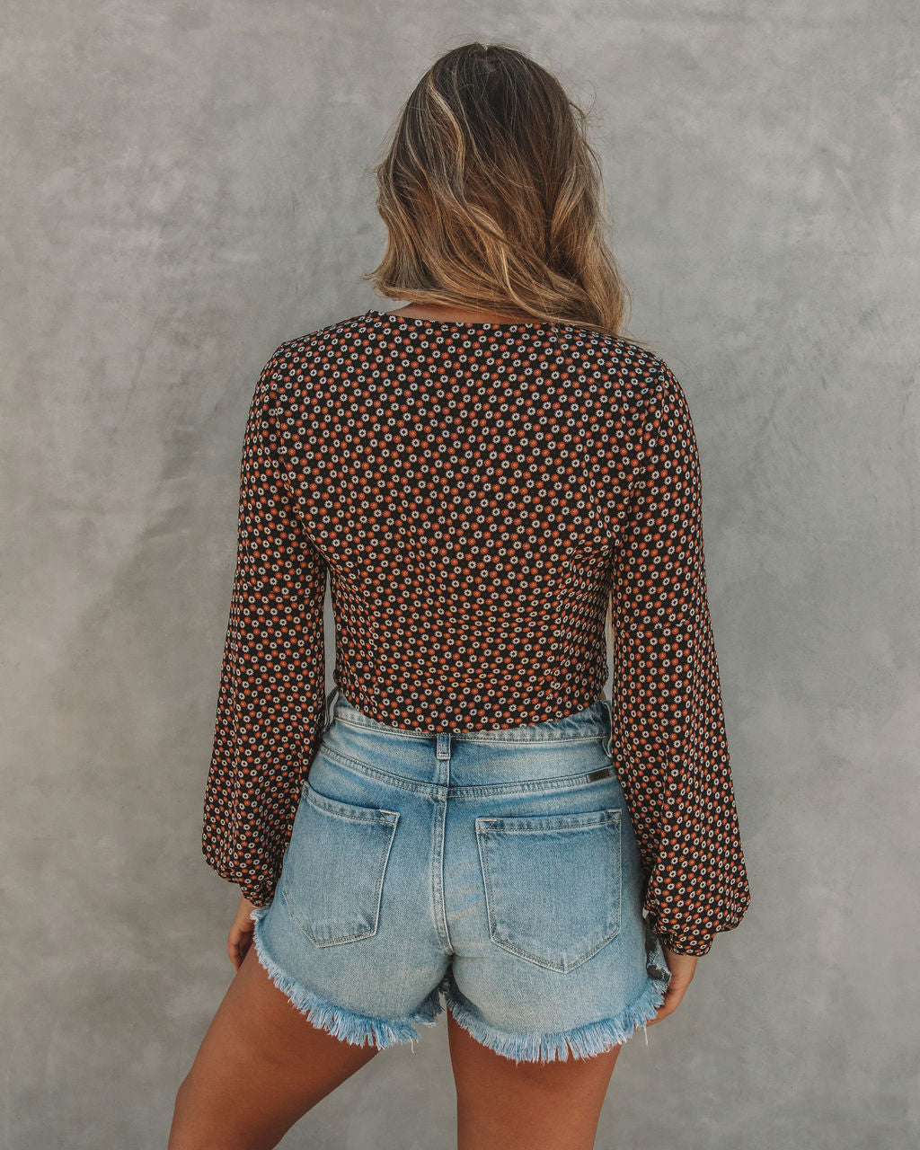 Ortiz Printed Lace Up Crop Top