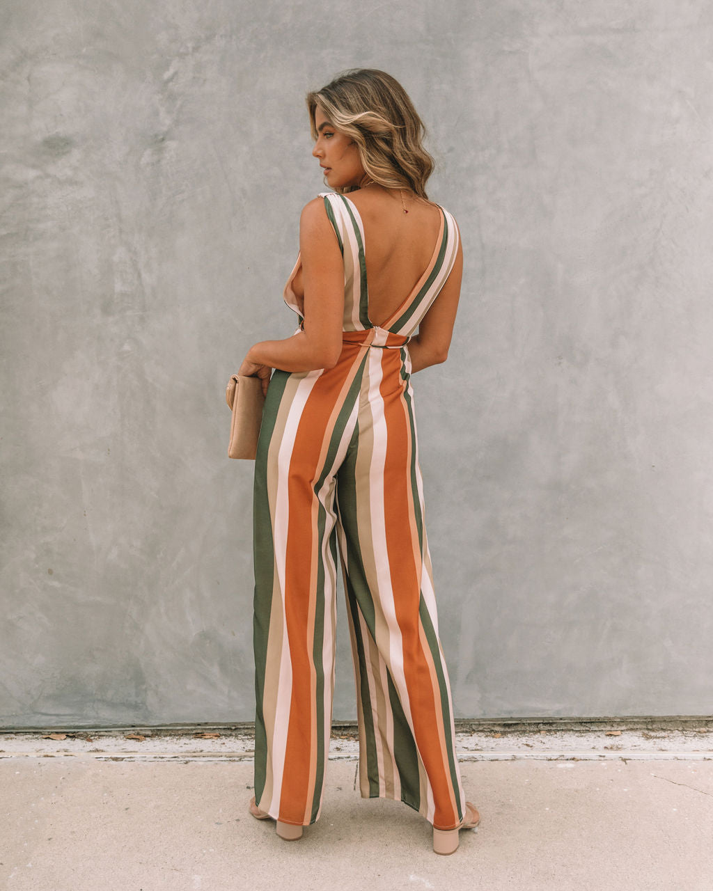 Marilyn Striped Wide Leg Jumpsuit
