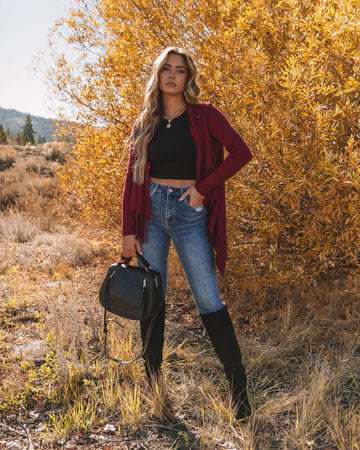 Shawl Fringe - Merlot