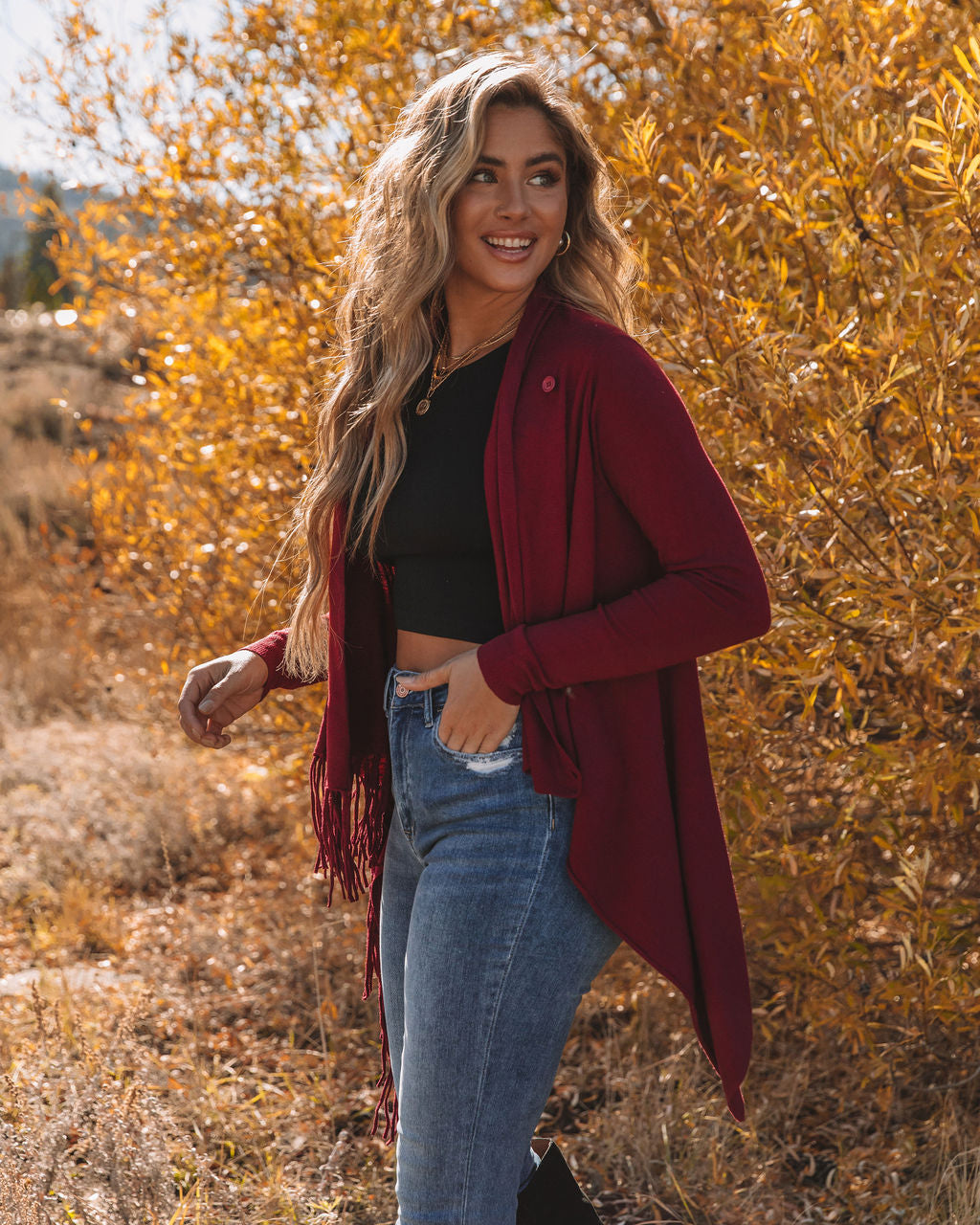 Shawl Fringe - Merlot