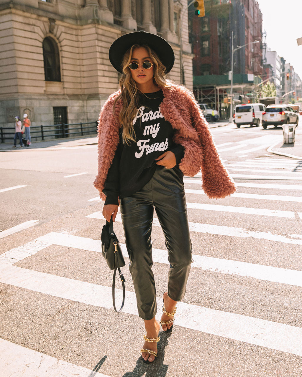 Levain Pocketed High Rise Faux Leather Pants