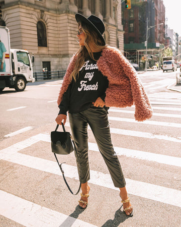 Levain Pocketed High Rise Faux Leather Pants