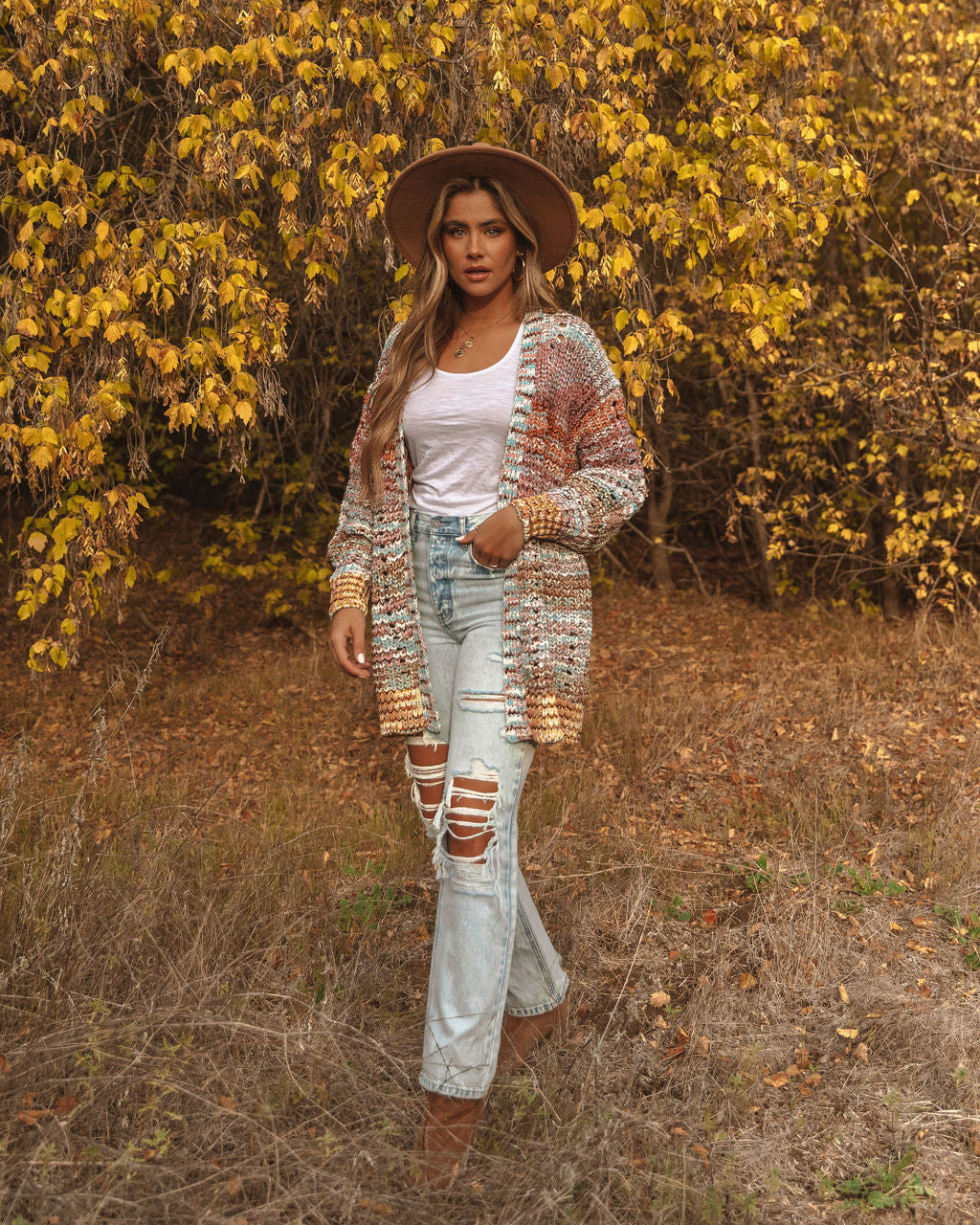 Nuri Cotton Blend Pocketed Knit Cardigan