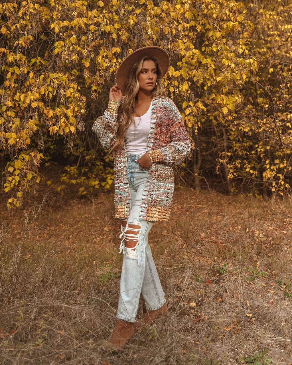 Nuri Cotton Blend Pocketed Knit Cardigan