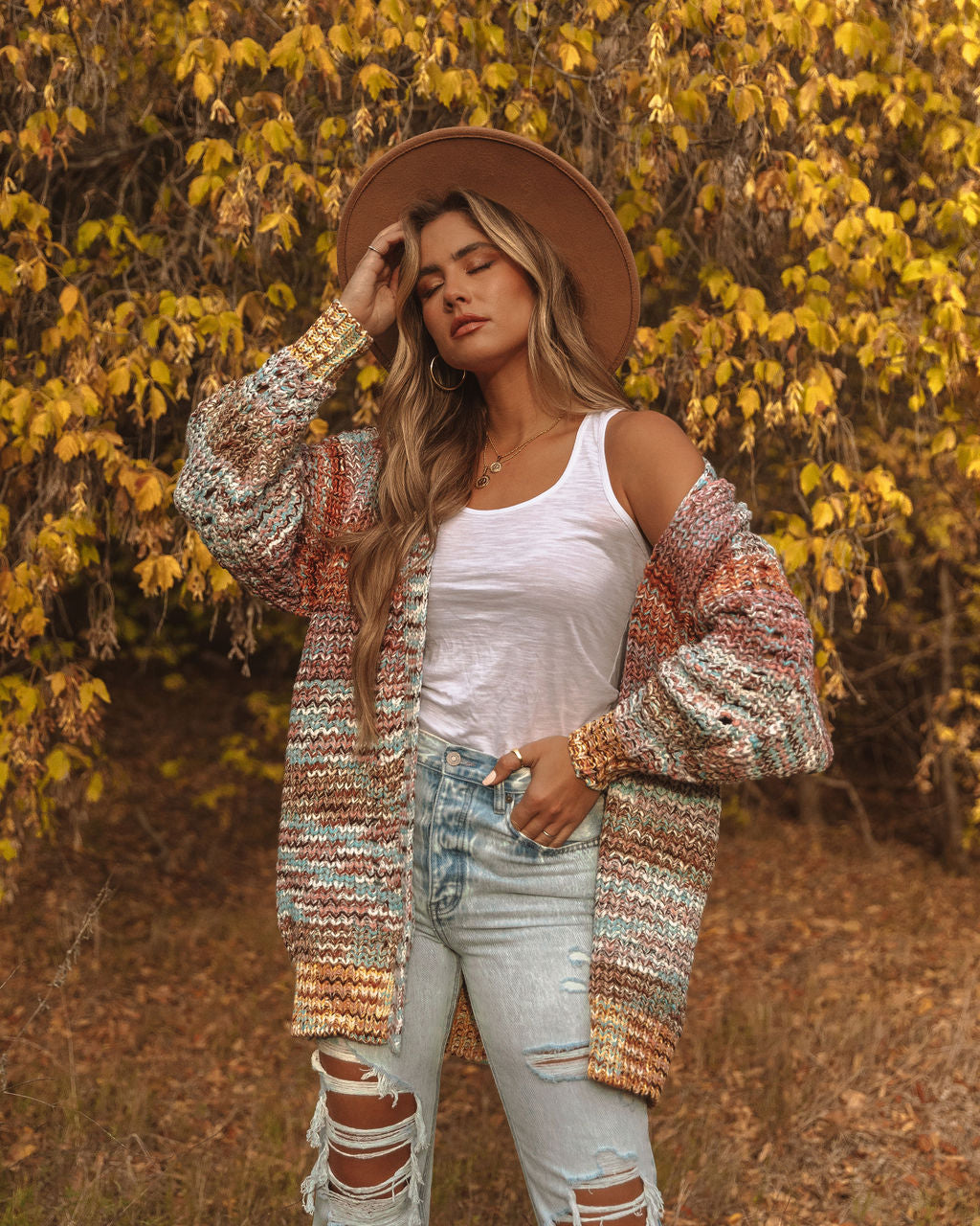 Nuri Cotton Blend Pocketed Knit Cardigan