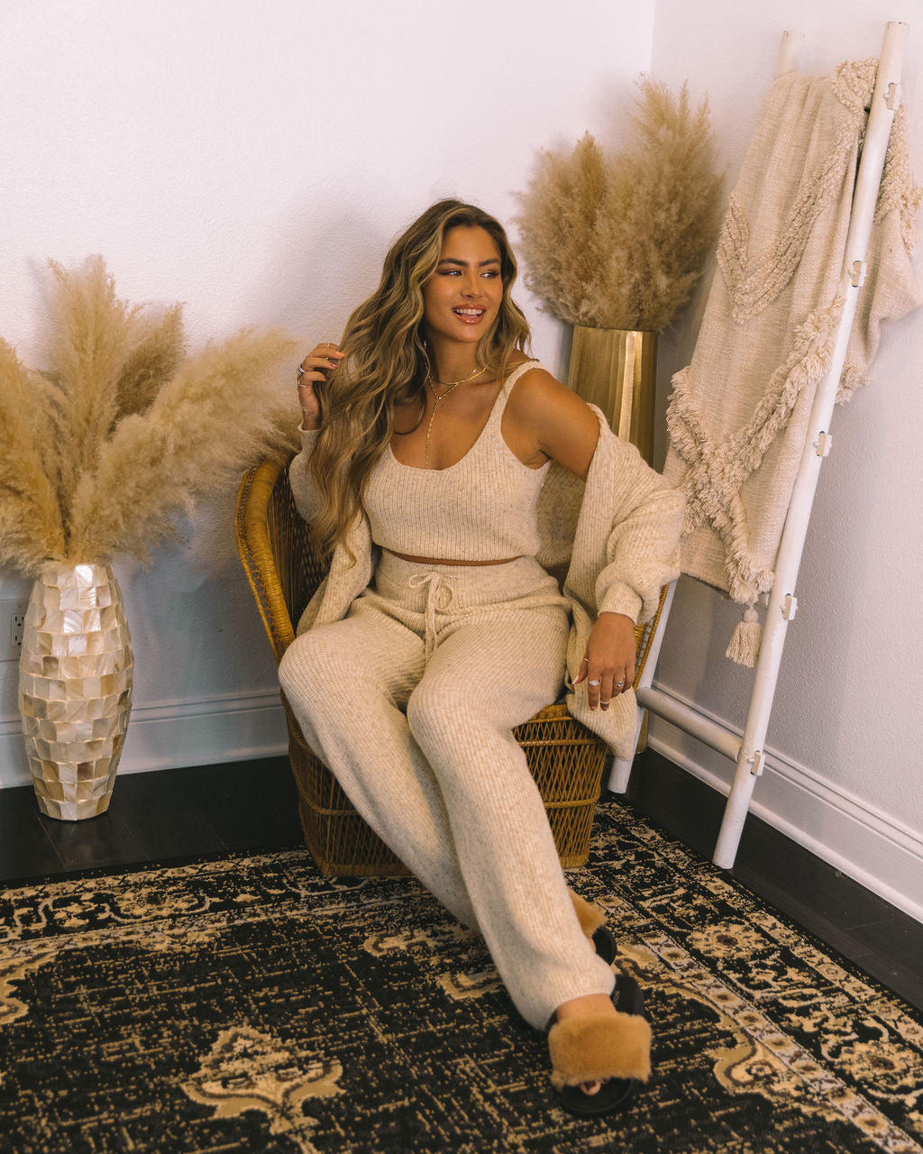 Winterful Life Knit Drawstring Pants - Oat