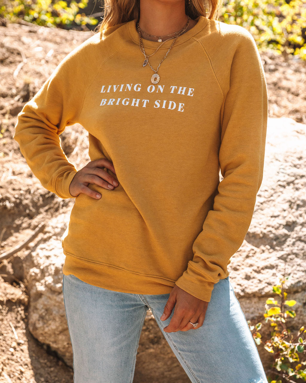Living On The Bright Side Cotton Blend Pullover