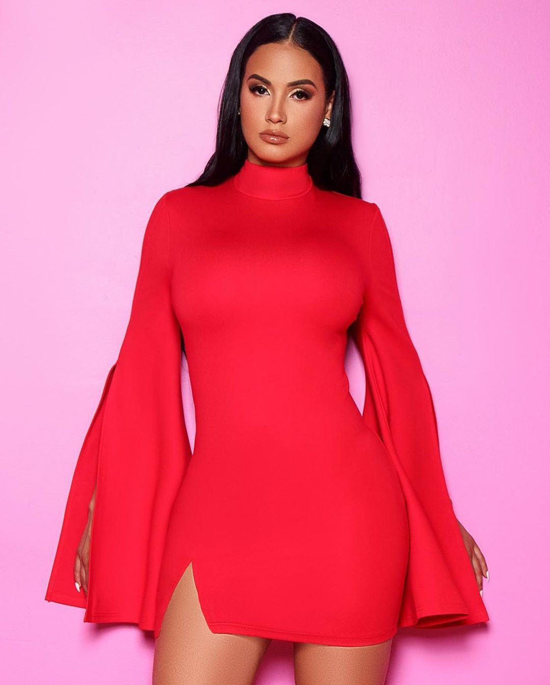 Must Be Love Bell Sleeve Knit Bodycon Dress