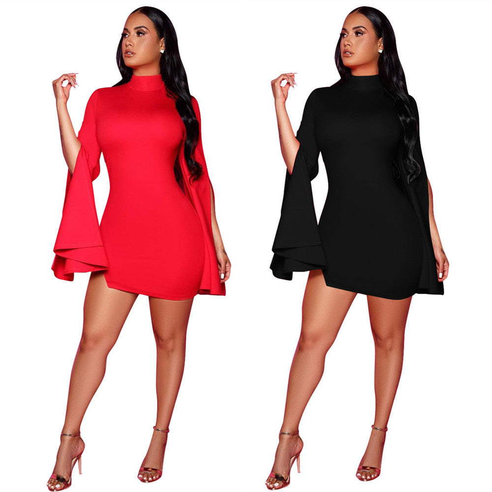 Must Be Love Bell Sleeve Knit Bodycon Dress