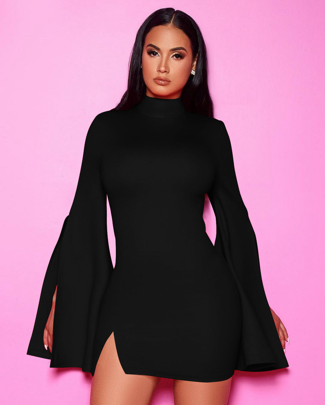 Must Be Love Bell Sleeve Knit Bodycon Dress
