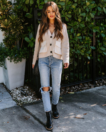 Fulsome Pocketed Button Front Cardigan