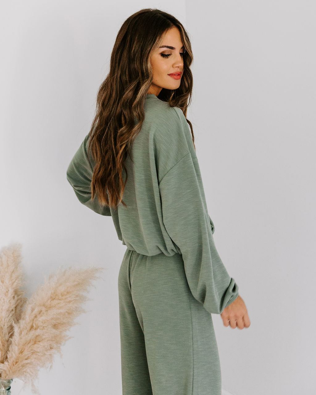 Let's Stay Home Billowed Knit Top