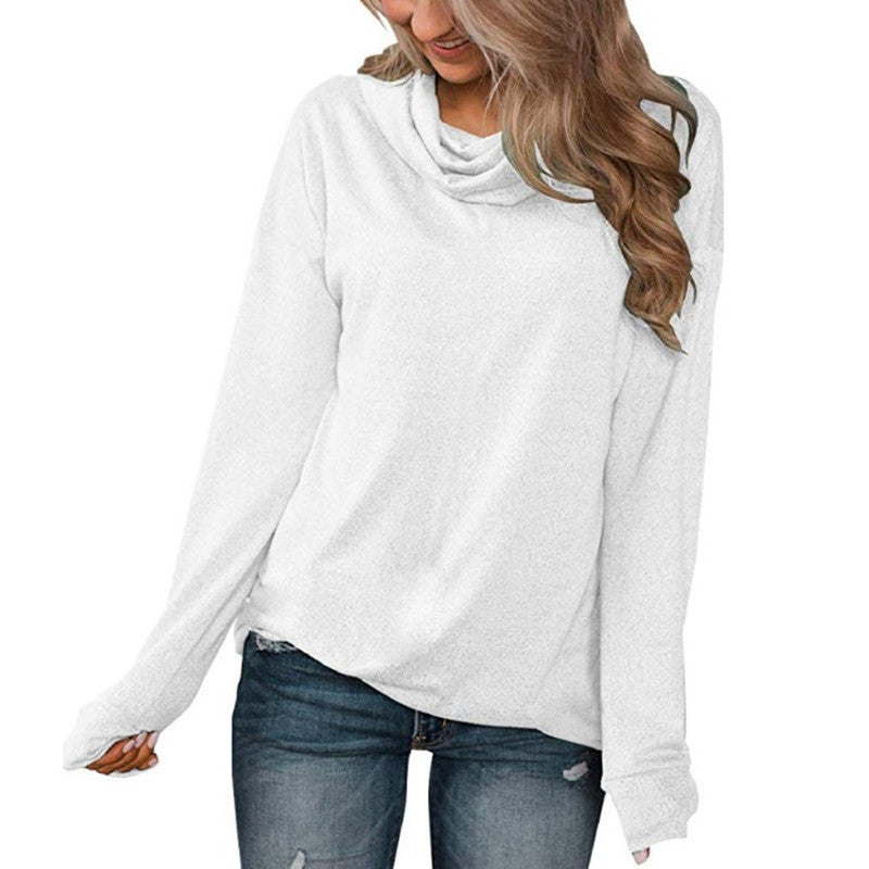 Kylie Cotton Cowl Neck Dolman Sweatshirt - Off White