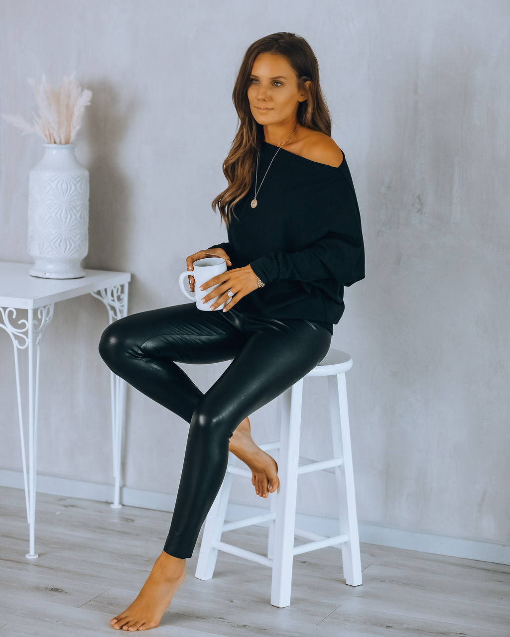 Grateful Dolman Knit Top - Black