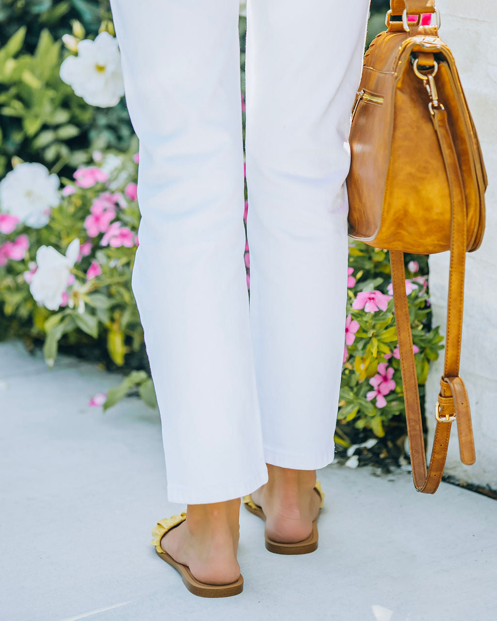 Mila Ruched Square Toe Sandal - Lemon