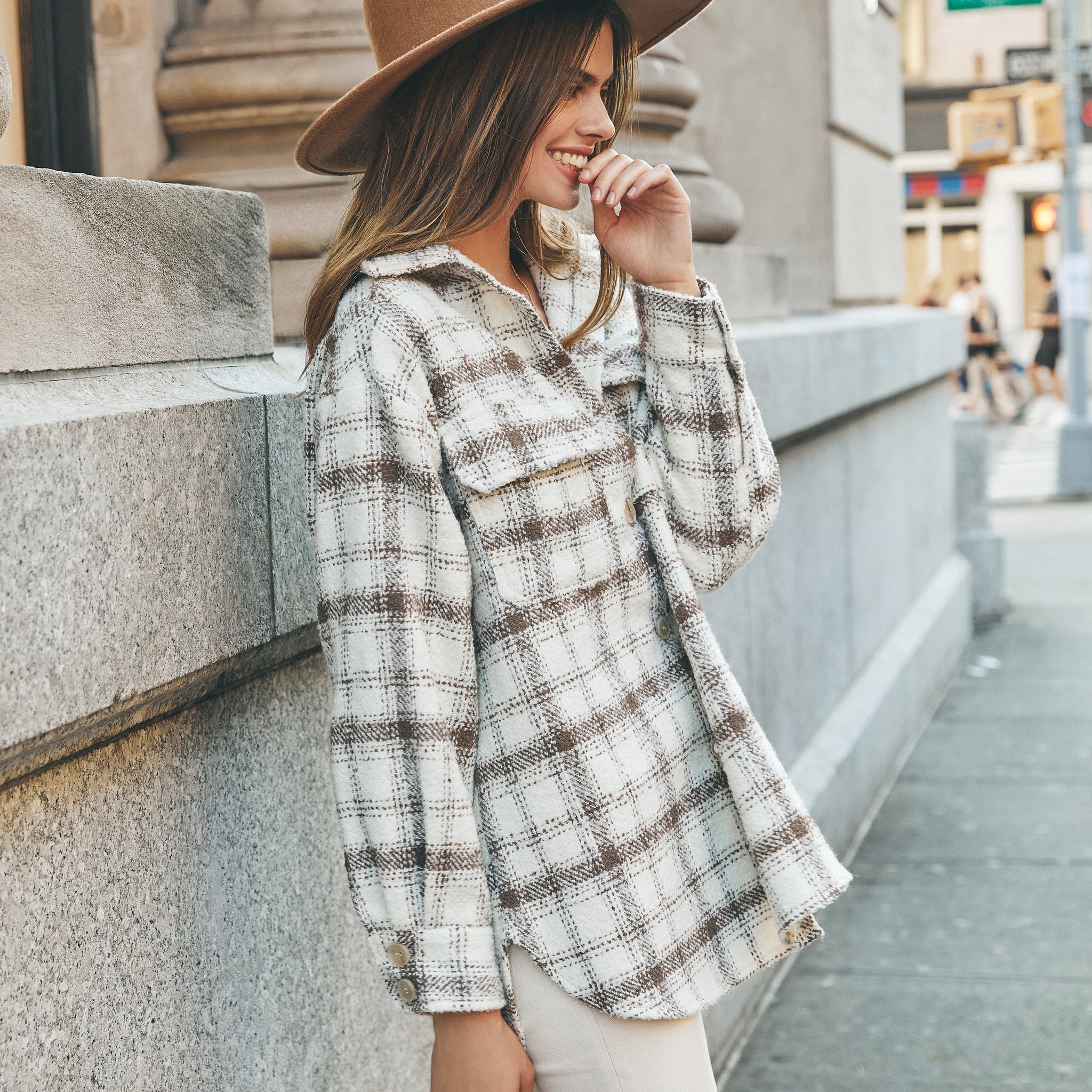 Zoja Plaid Button Down Shacket