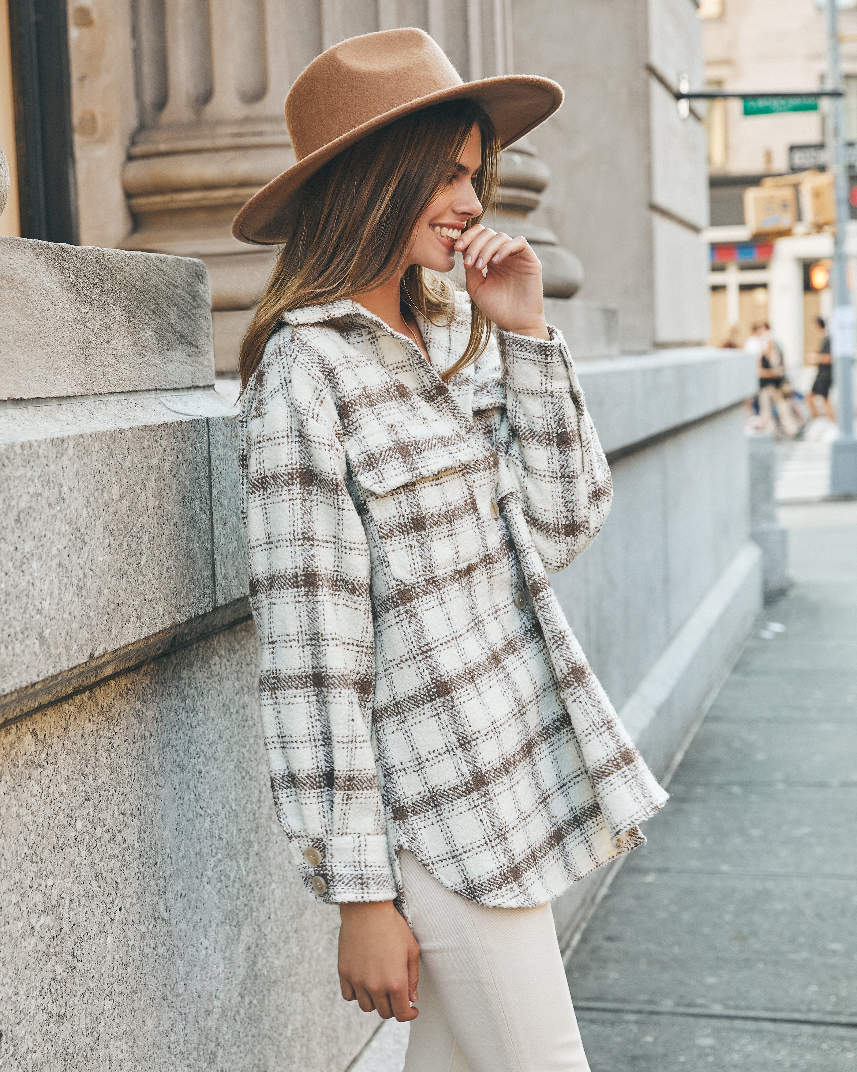 Zoja Plaid Button Down Shacket