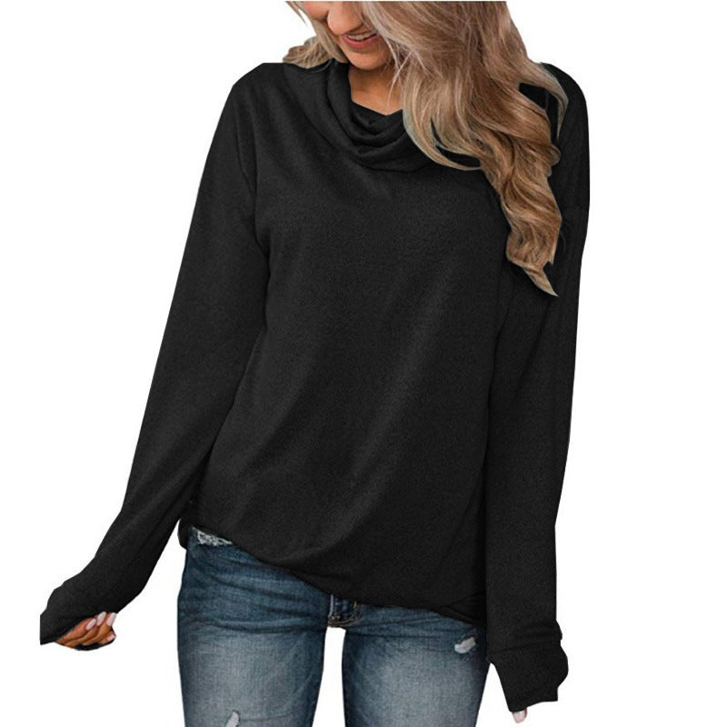 Kylie Cotton Cowl Neck Dolman Sweatshirt - Off White