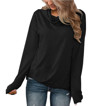 Kylie Cotton Cowl Neck Dolman Sweatshirt - Off White