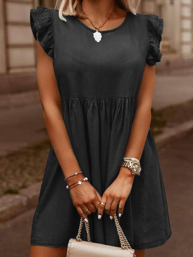 Firefly Tencel Pocketed Babydoll Dress