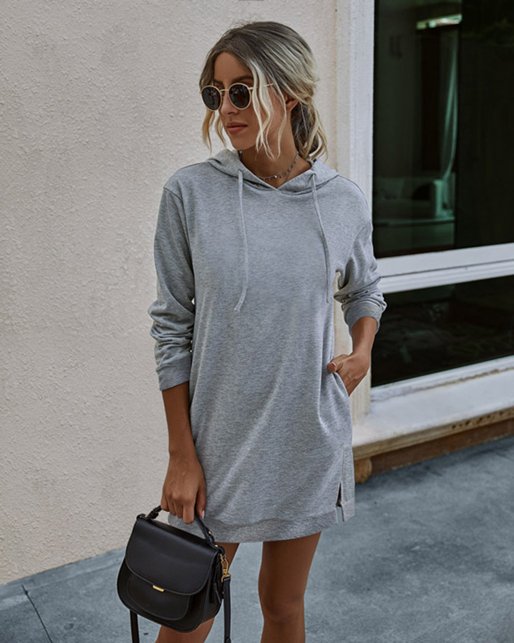Gilly Pocketed Long Sleeve Knit Dress
