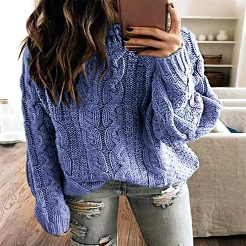 Painted Gold Cable Knit Sweater