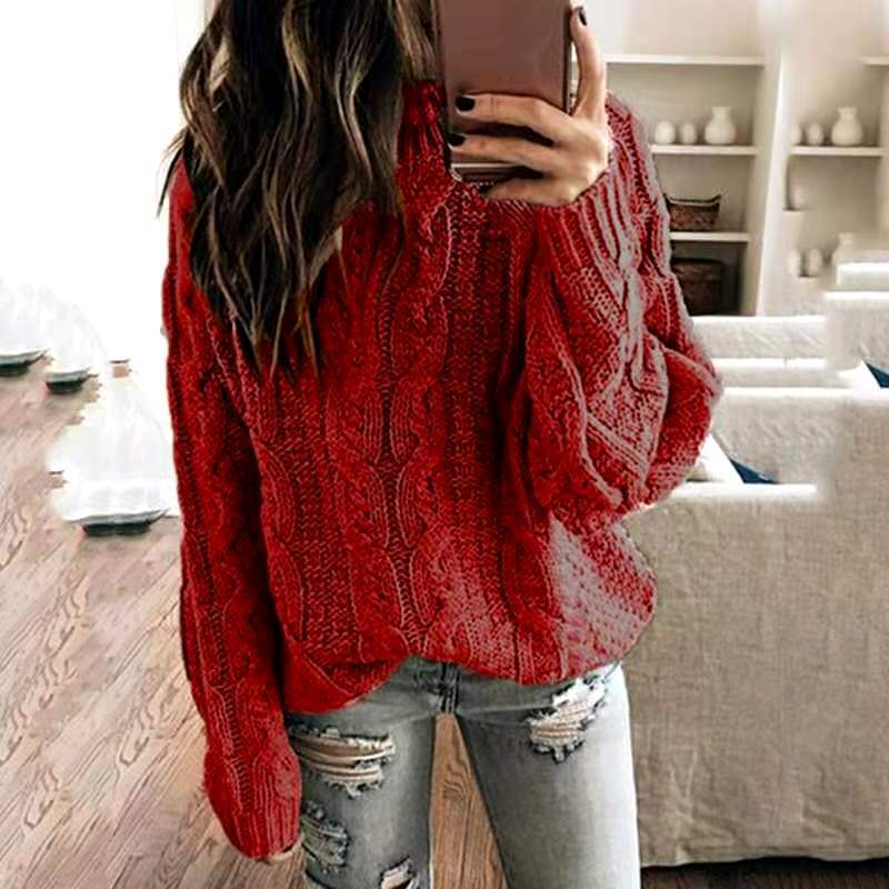Painted Gold Cable Knit Sweater