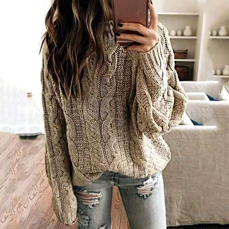 Painted Gold Cable Knit Sweater