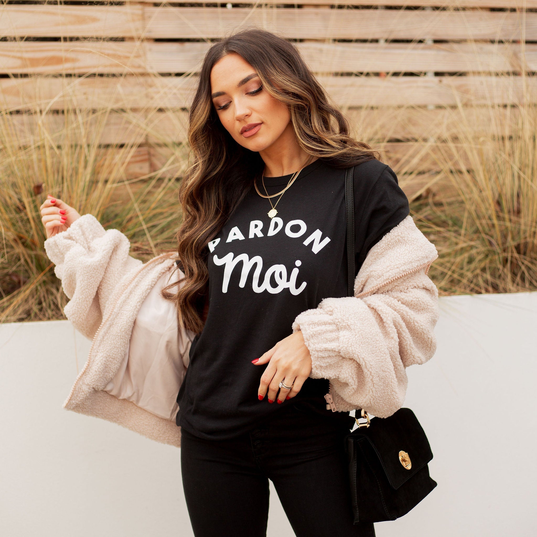 Pardon Moi Cotton Blend Tee