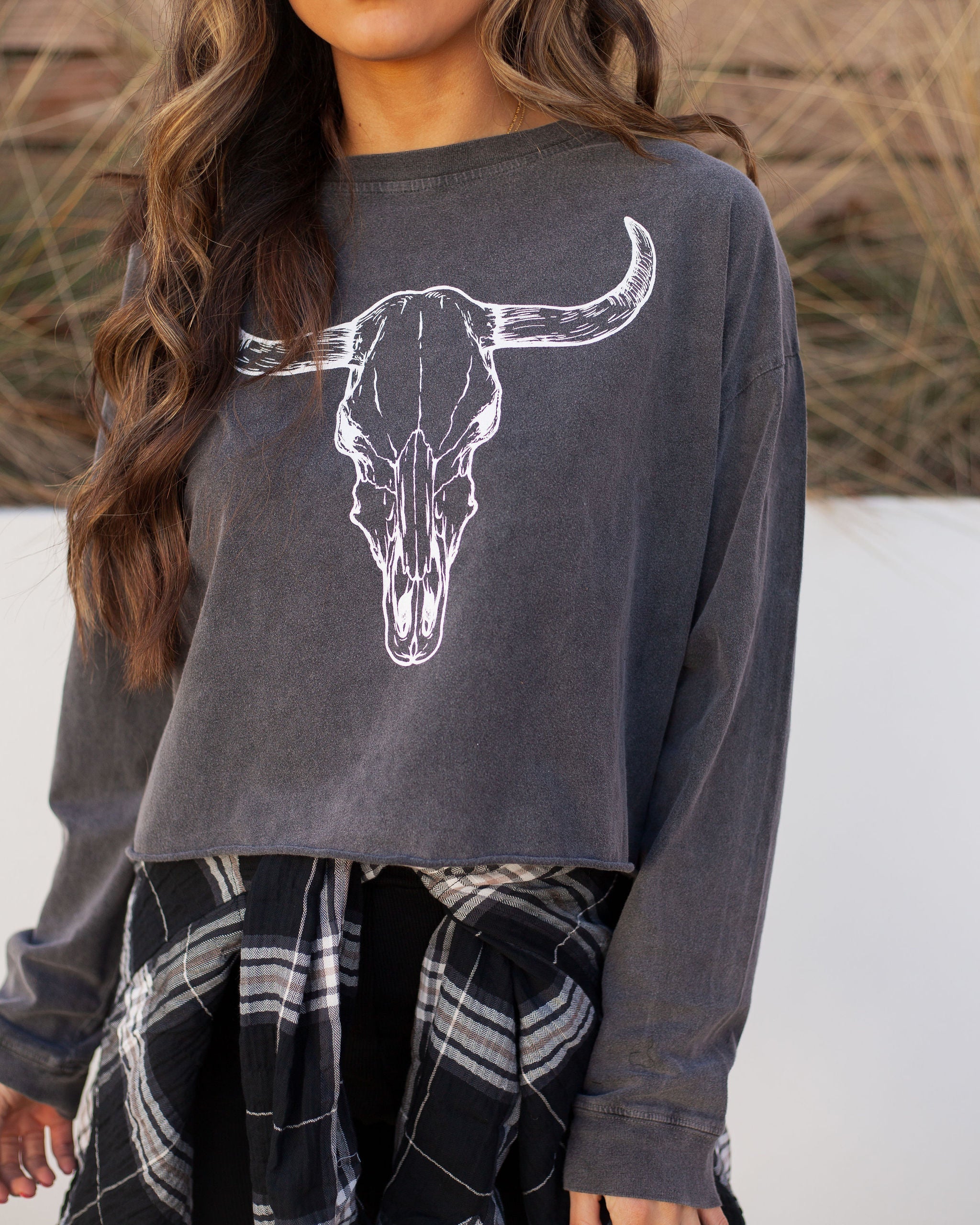 Longhorn Cotton Vintage Long Sleeve Tee