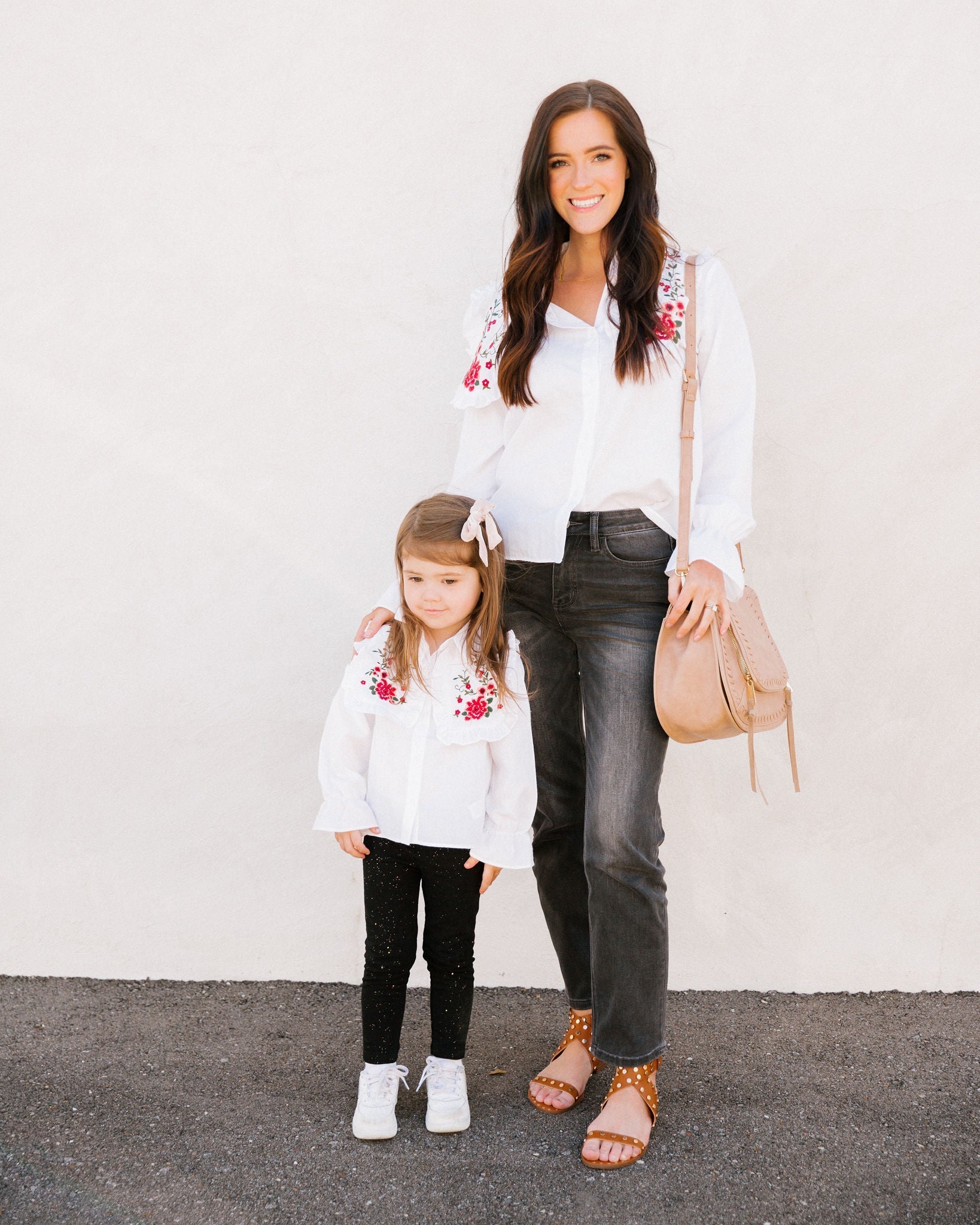 Mini - Carnation Cotton Embroidered Poplin Shirt