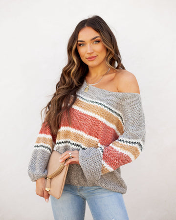 Guidance Cotton Blend Striped Sweater