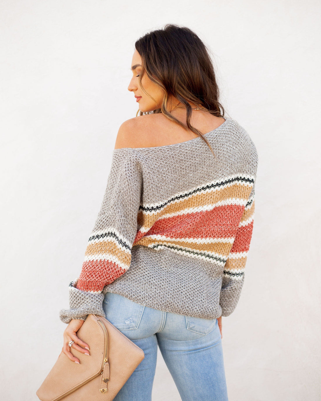 Guidance Cotton Blend Striped Sweater