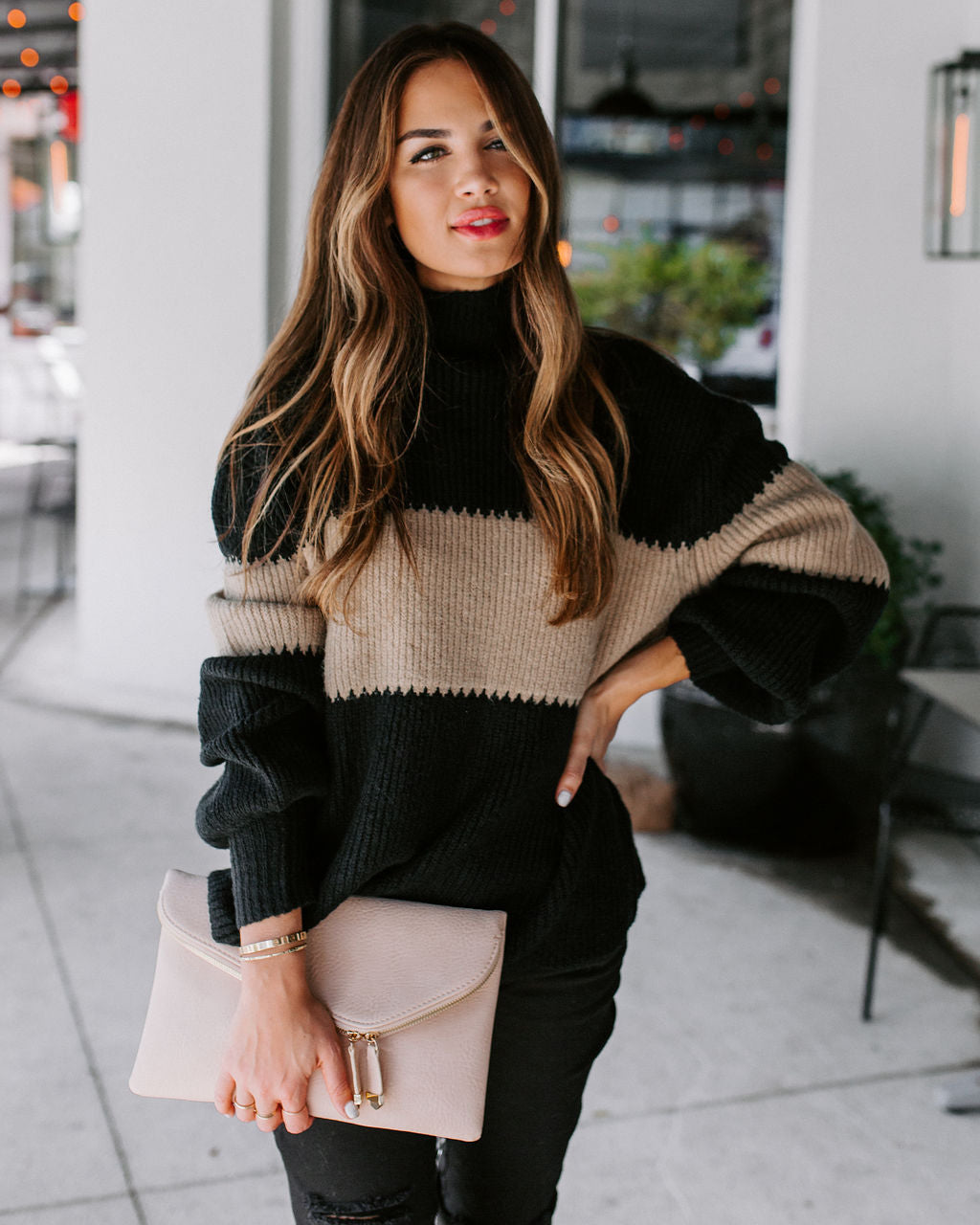 Memphis Colorblock Knit Sweater