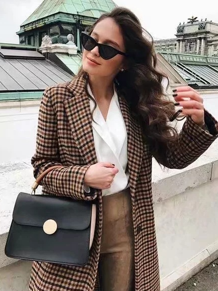 Marketplace Pocketed Houndstooth Blazer