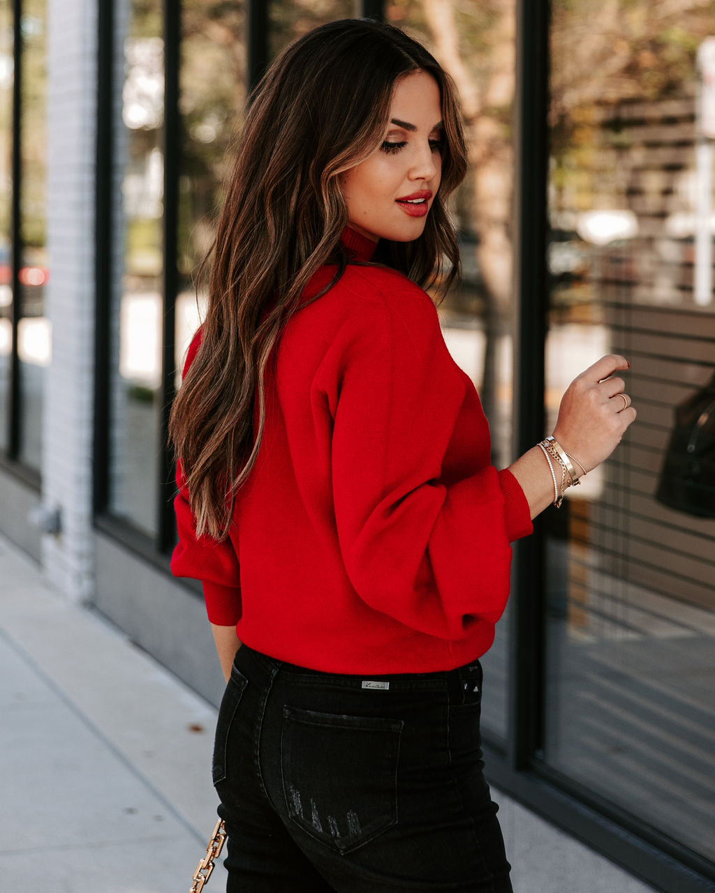 Georgia Knit Sweater - Red