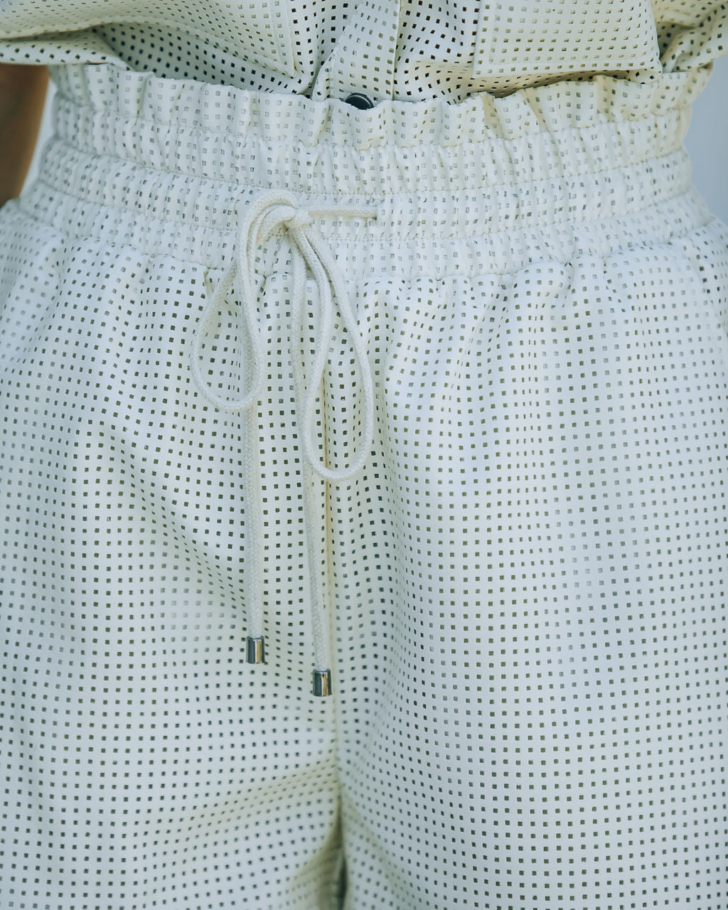 Monterey Pocketed Perforated Faux Leather Shorts