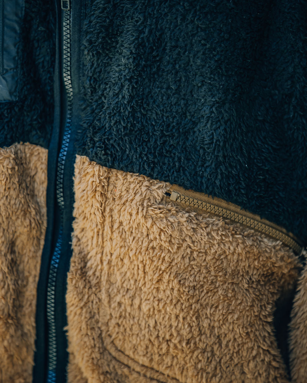 Nava Pocketed Colorblock Zip Up Jacket - Black