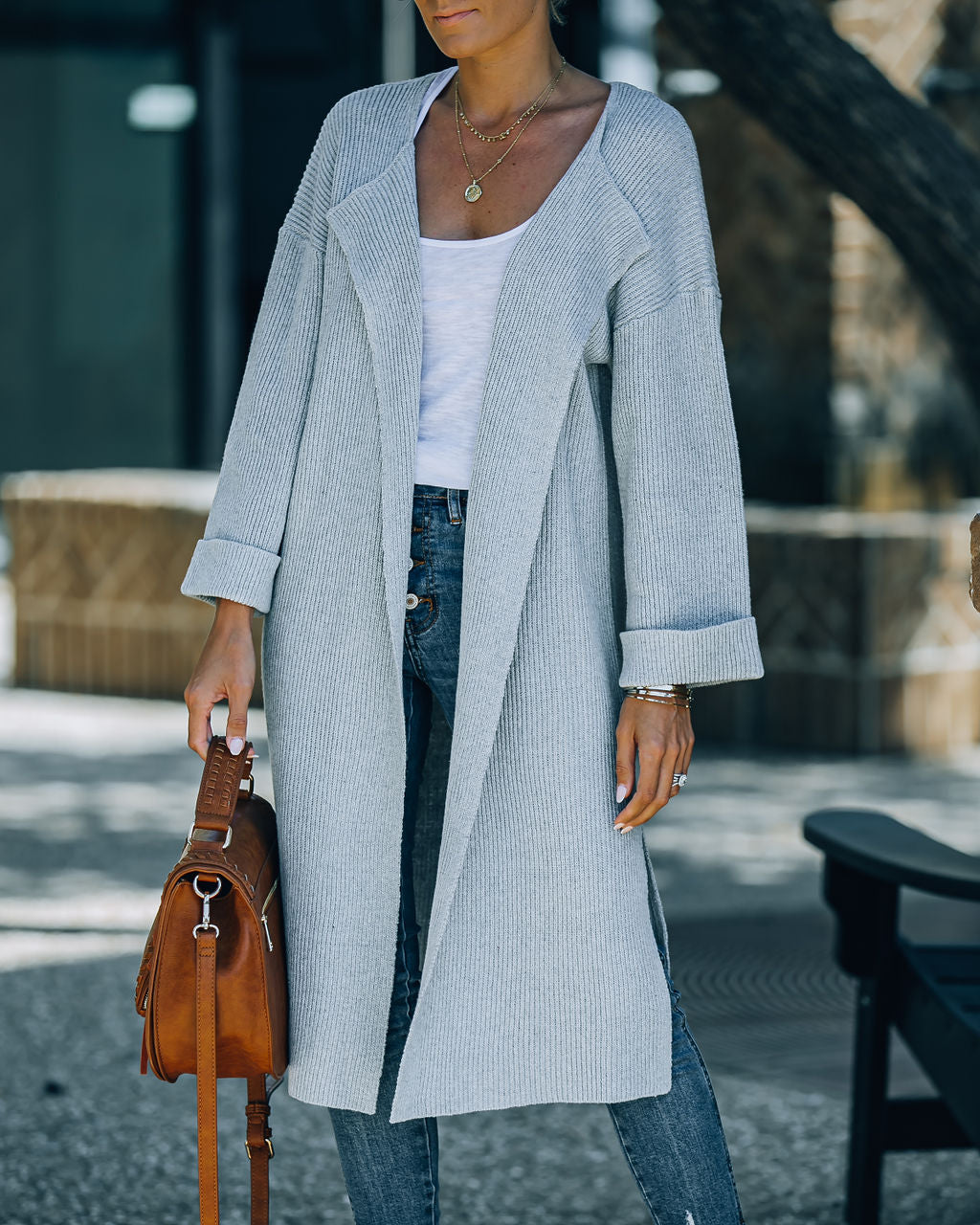 Martin Knit Cardigan - Heather Grey