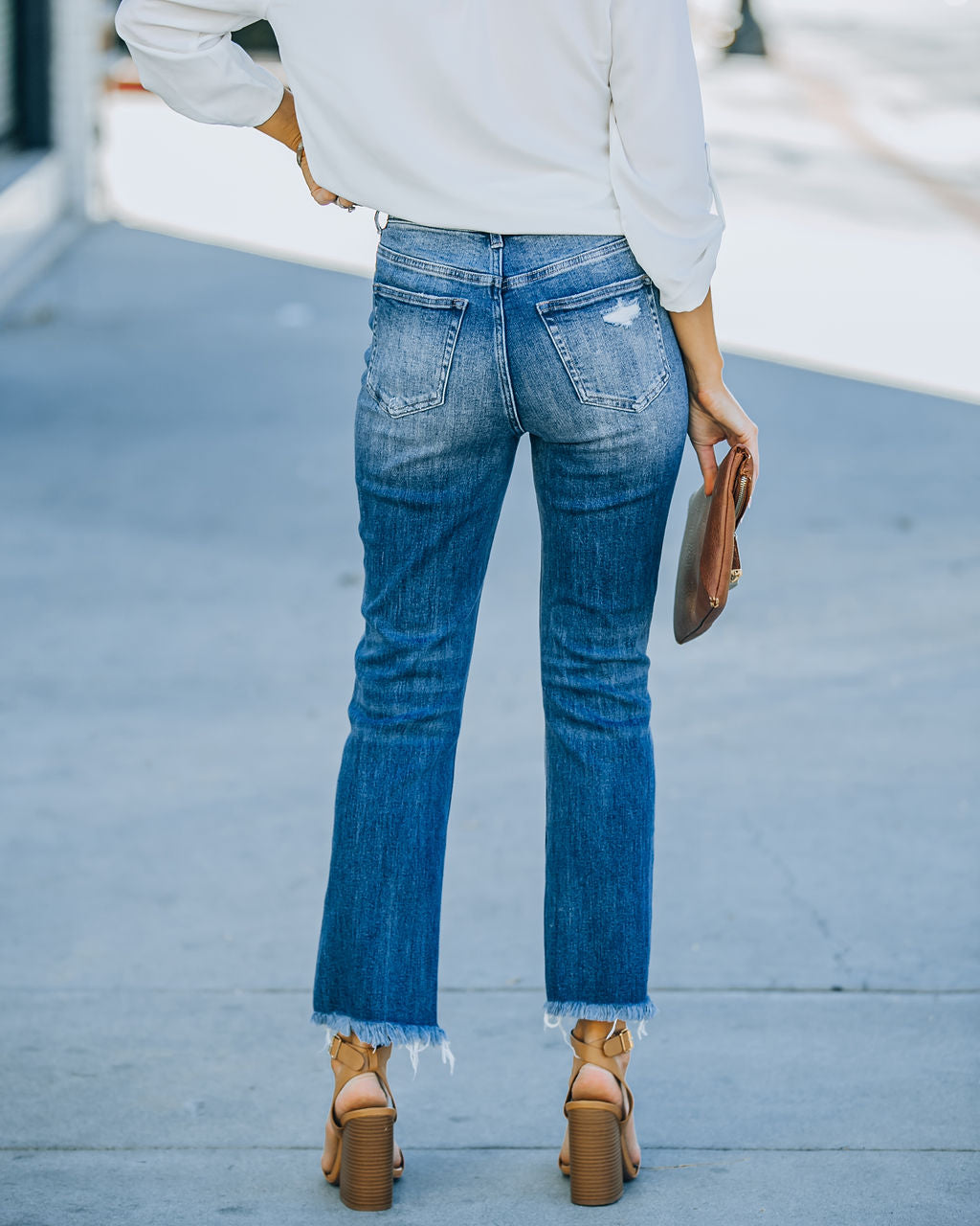 Kourt High Rise Straight Leg Denim - Dark Wash