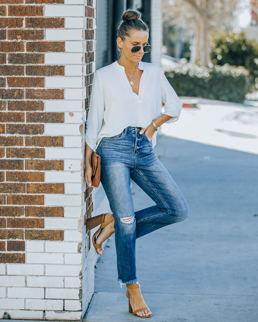 Kourt High Rise Straight Leg Denim - Dark Wash