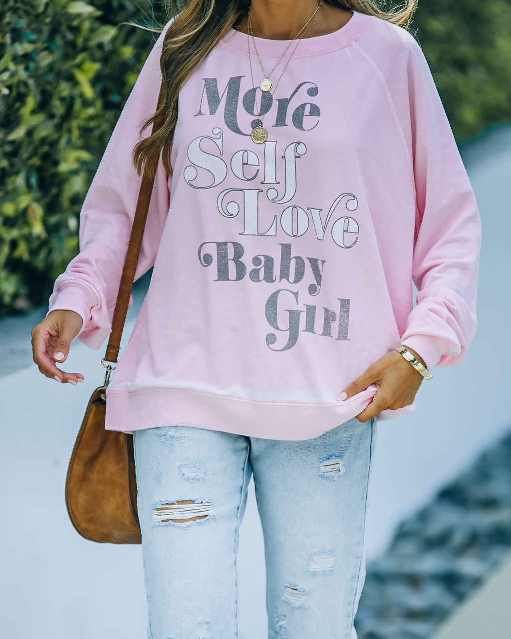 More Self Love Baby Girl Cotton Blend Sweatshirt
