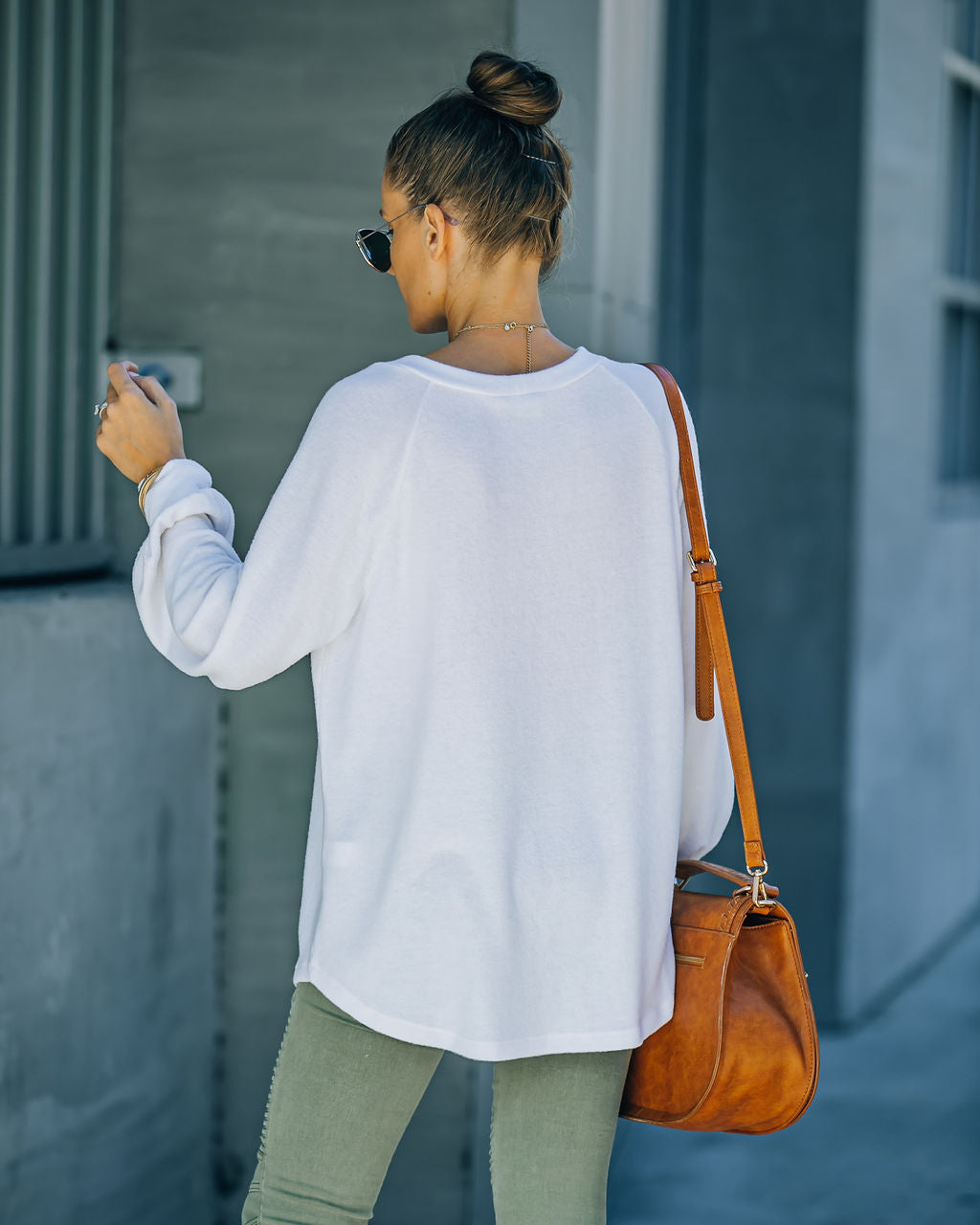 Serafina Knit Raglan Top - Ivory