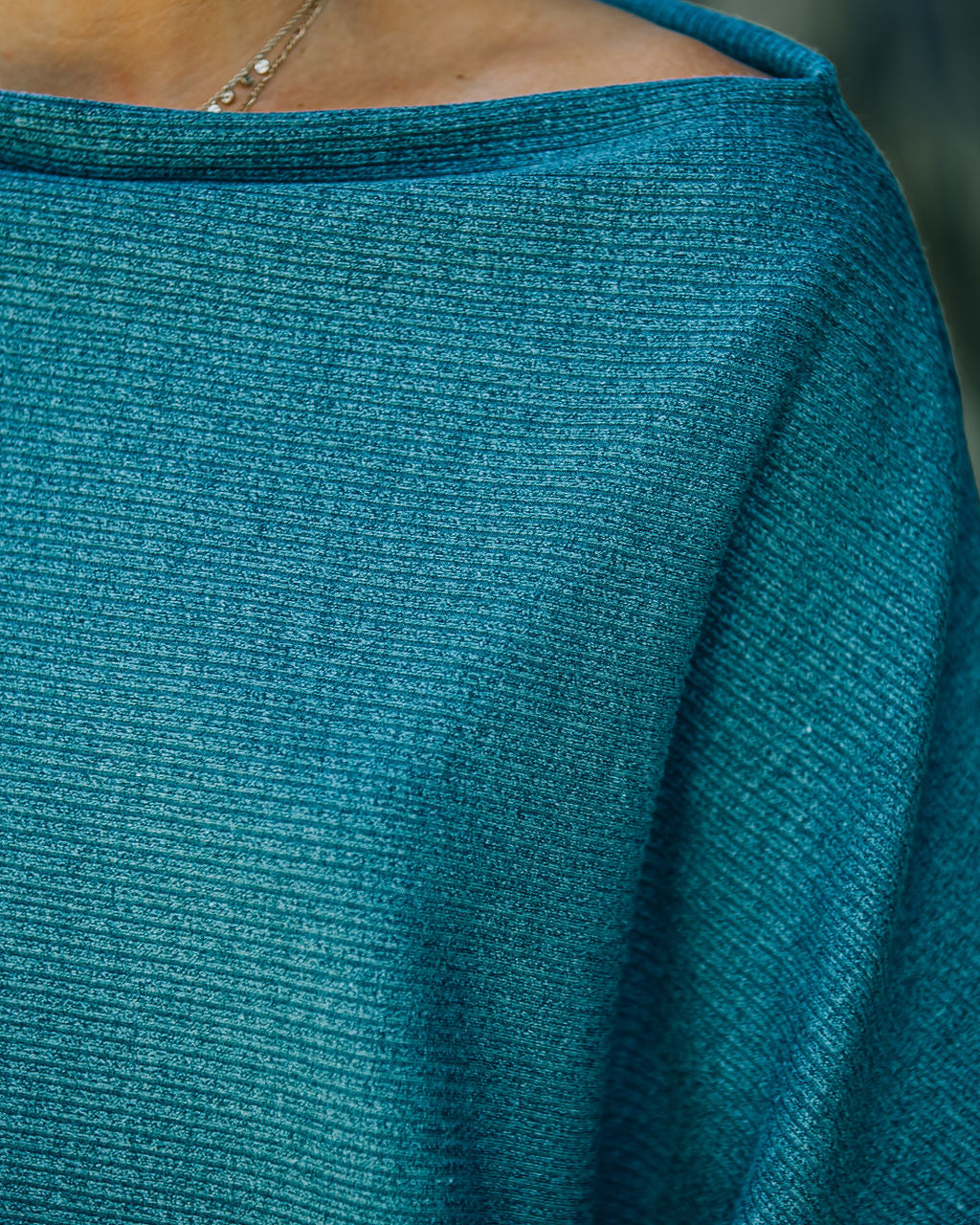 Grateful Dolman Knit Top - Dusty Teal