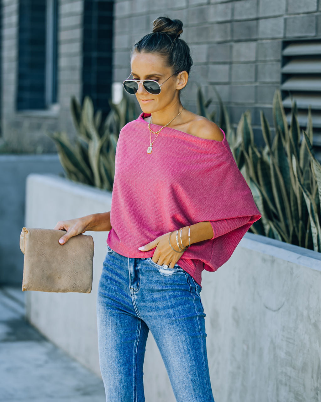 Grateful Dolman Knit Top - Wine