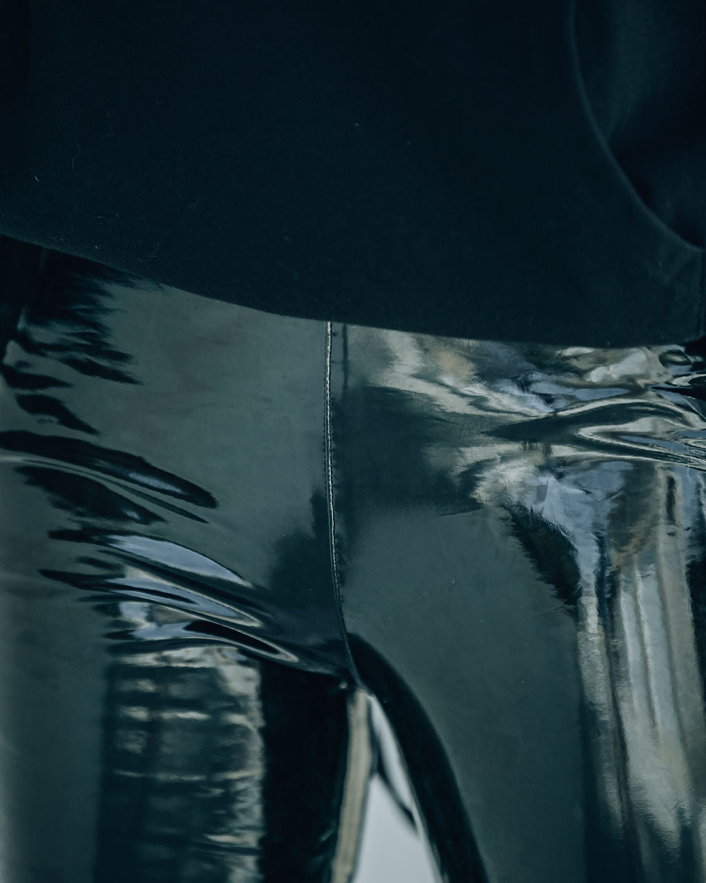 Glossy Faux Leather Legging