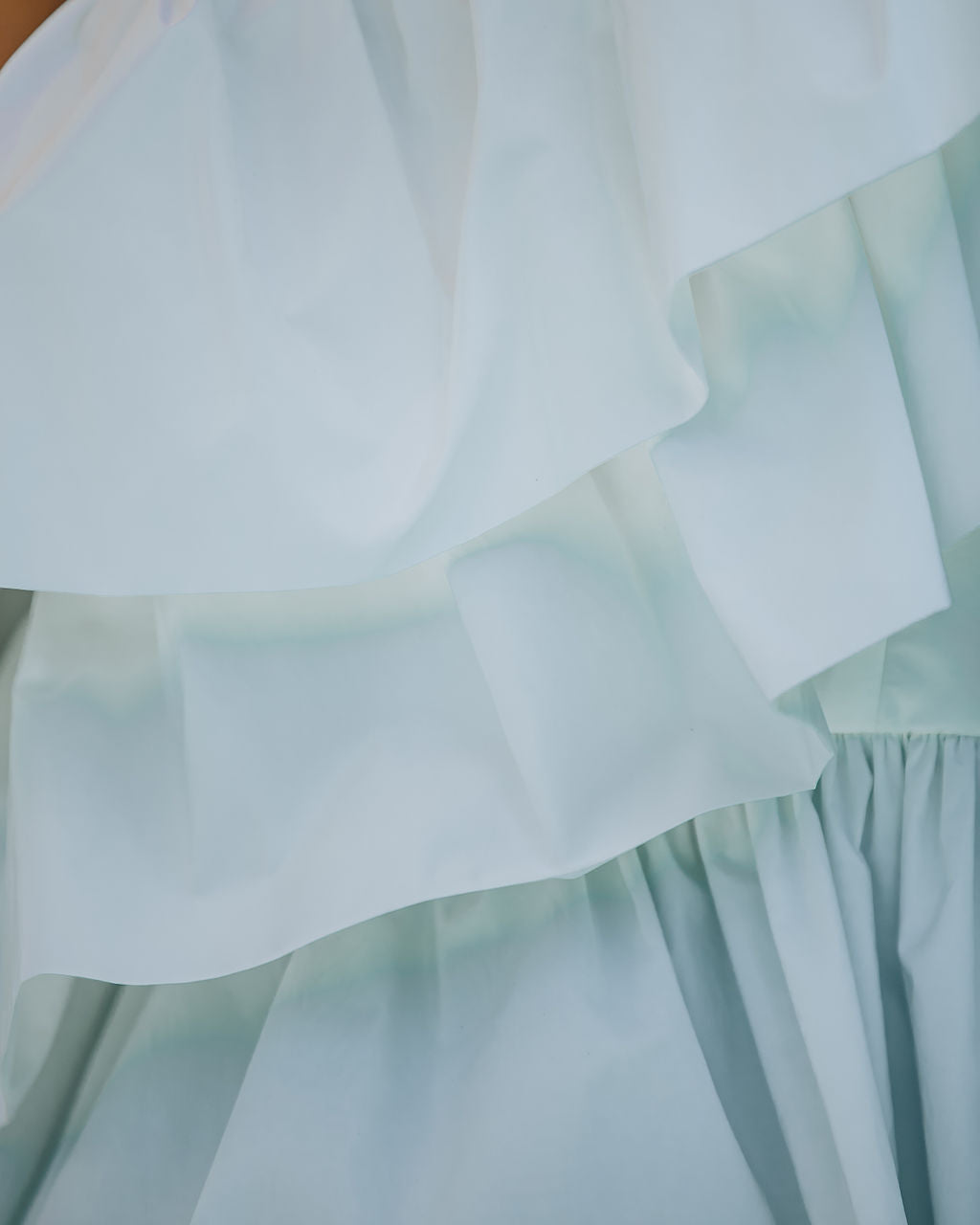 Wayne One Shoulder Ruffle Top - White