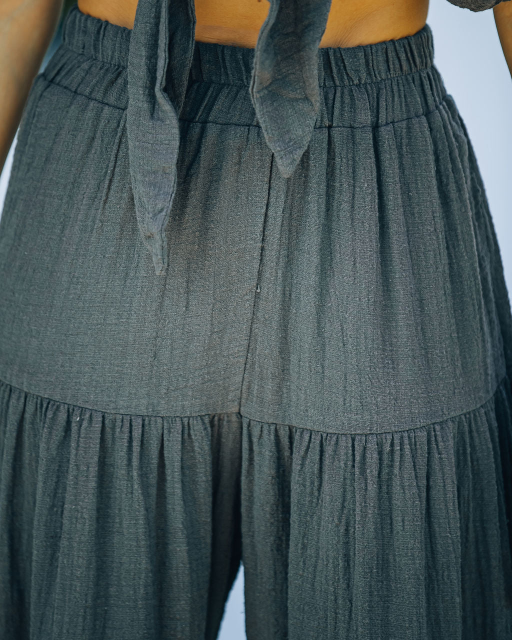 Greyson Cotton High Rise Tiered Pants