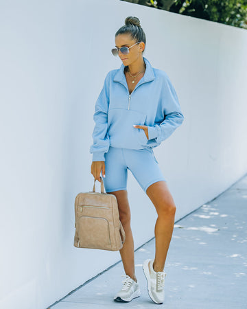 Mindset Cotton Pocketed Half Zip Pullover