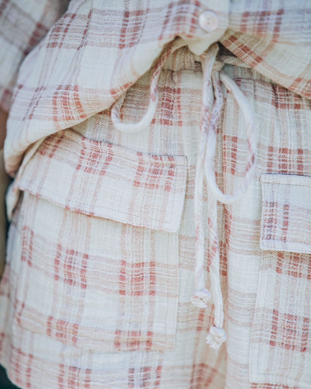 Lamar Cotton Pocketed Plaid Shorts